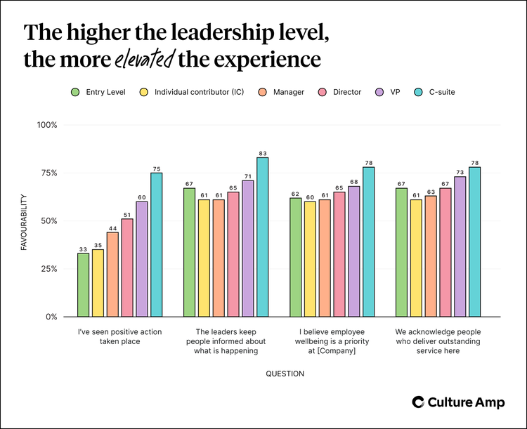 Leaders have a more elevated experience than others in the place.