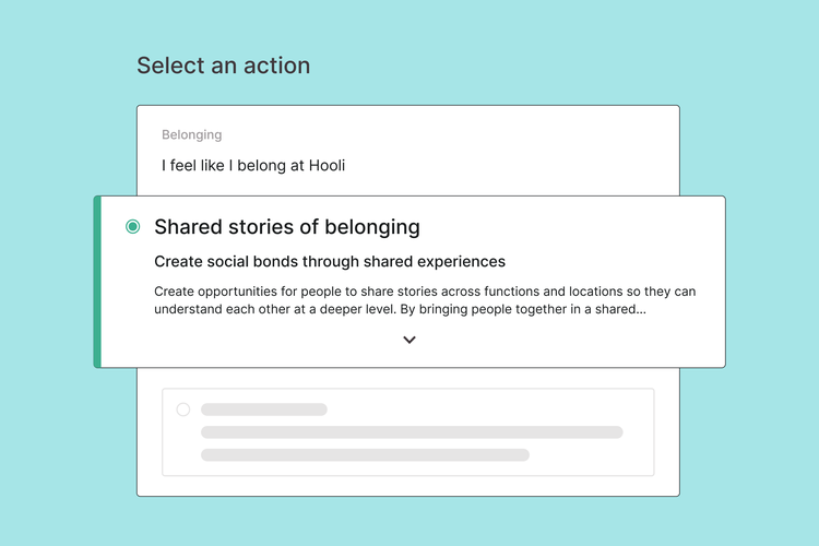 "Inspirations" feature for the Diversity and Inclusion survey